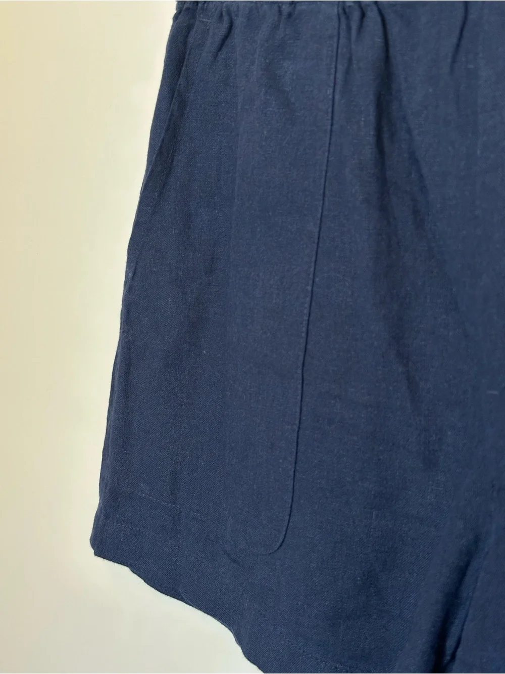Banana Republic Linen Blend Pull On Navy Women's Shorts - Picture 5 of 8